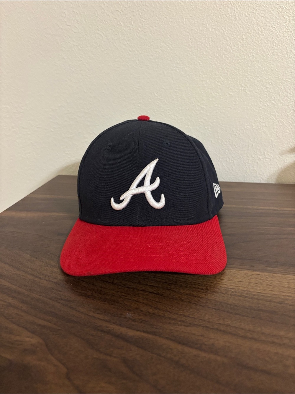 New Era Navy and Red Baseball Cap with Braves logo